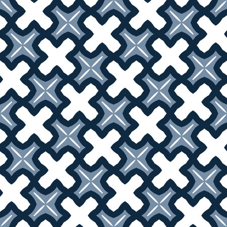 Seamless repeating raster pattern in a bold mid-century modern style, featuring vertical wavy...