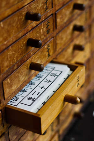  prophecy in wooden drawer, taken in Kyoto/Kyomizu, Marchの写真素材