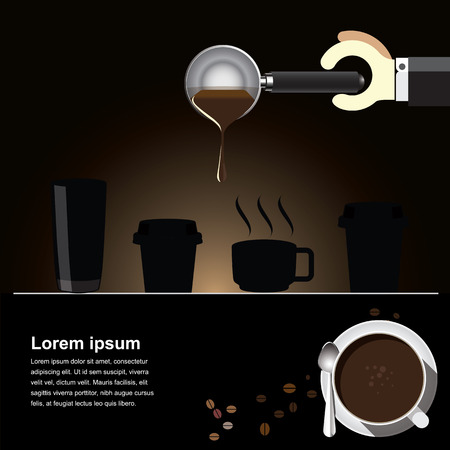 Coffee brew  Background  clear vector illustration のイラスト素材