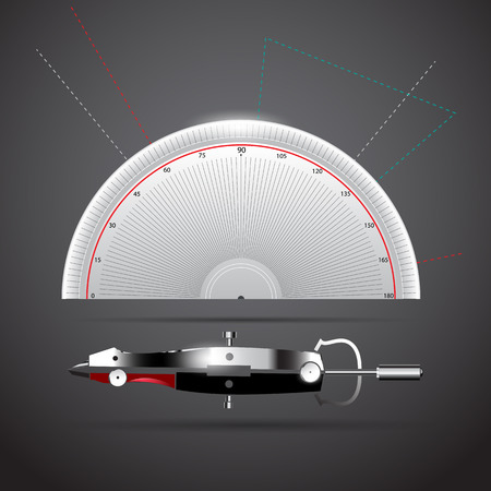 Compasses background  back to school tools のイラスト素材