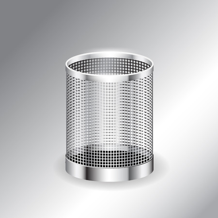 Pen box realistic aluminium vector illustration のイラスト素材