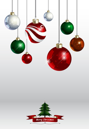 christmas ornament background in colorful different style color illustration.のイラスト素材