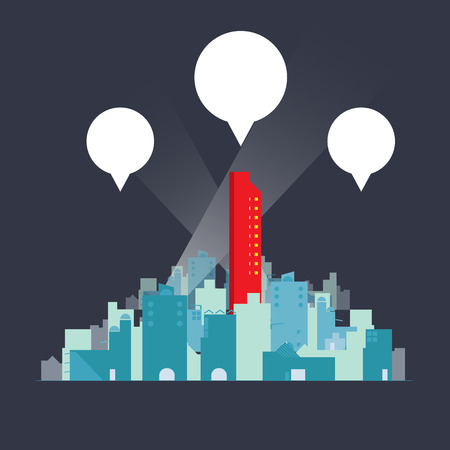 City infographics growth business concept. vector illustrationのイラスト素材