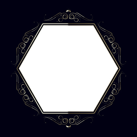 Vintage calligraphic luxury frame border. vector illustrationのイラスト素材