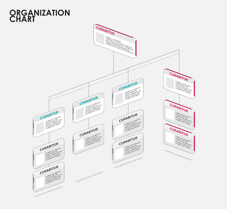 Organization chart infographics with tree. vector illustrationのイラスト素材
