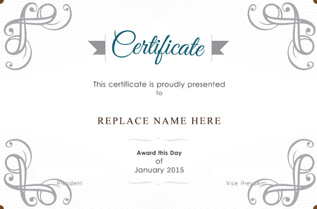 Certificate border, Certificate template. vector illustrationのイラスト素材