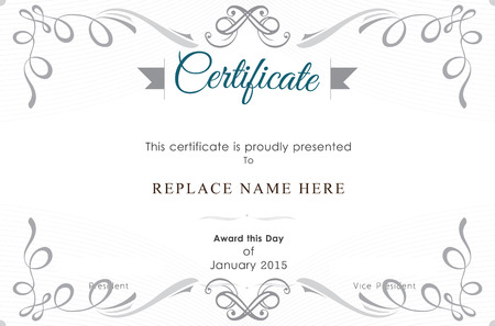 Certificate border, Certificate template. vector illustrationのイラスト素材