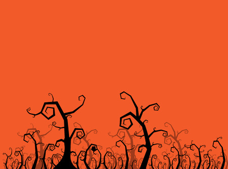 Spooky tree halloween element. vector illustration.のイラスト素材