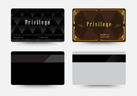 Elegant platinum and privilege cards template. vector illustration.のイラスト素材