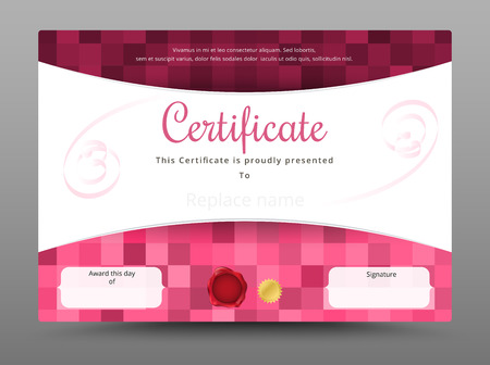 Beauty and sweet certificate template. vector illustrationのイラスト素材