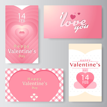 Valentine's day business card, Banner, vector stock.のイラスト素材