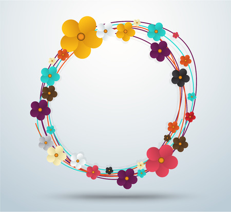 Floral Frame, Floral elegance frames and holiday symbols. vector stock.のイラスト素材