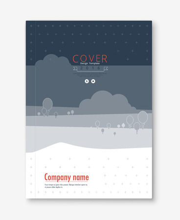 Annual report cover design. book, brochure template with sample text. vector stock.のイラスト素材