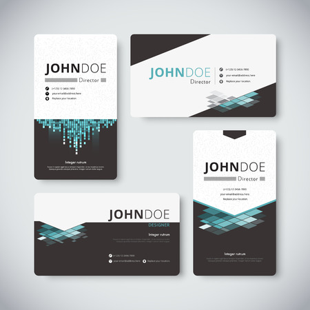 Modern Creative and Clean Business Card Template. modern business card vector.のイラスト素材