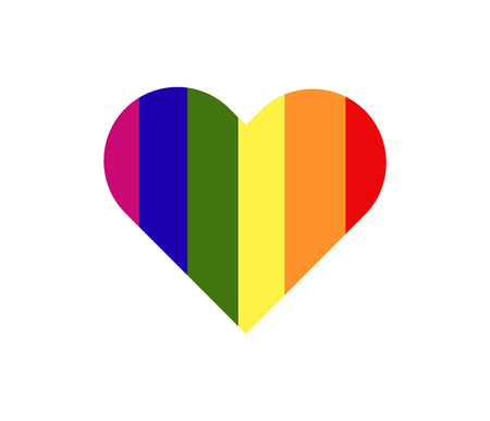 Heart of colour. symbol . vector illustration.のイラスト素材