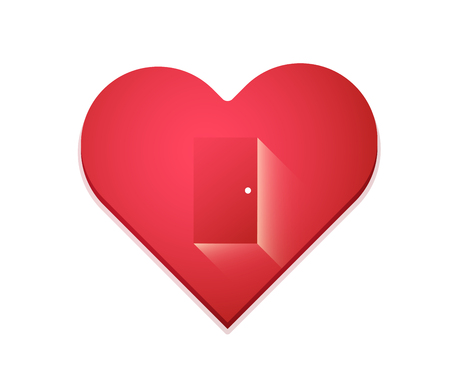 Heart design with way of love concept.のイラスト素材