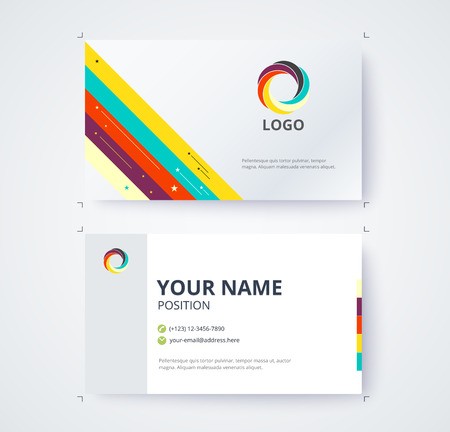 Business card template  commercial design. vector illustrationのイラスト素材