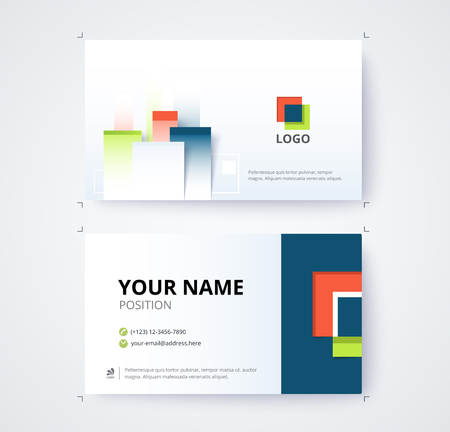 Business card template  commercial design. vector illustrationのイラスト素材