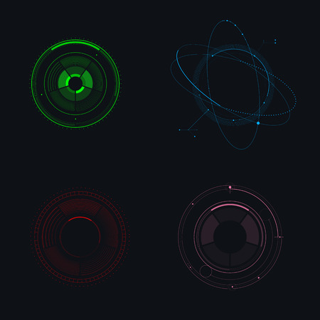 Hud futuristic template. light digital of technology design. vector stock.のイラスト素材