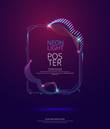 Frame design for text Modern Art graphics for hipsters. dynamic frame stylish geometric black background. element for design business cards, invitations, gift cards, flyers and brochures.のイラスト素材