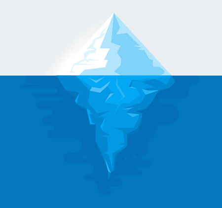 iceberg illustration flat design. vector illustration.のイラスト素材