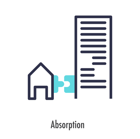 Absorption icon design with thin line style. vector symbol.のイラスト素材