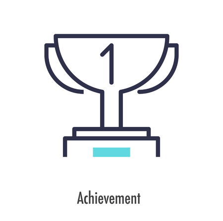 Achievement icon thin line style. vector symbol.のイラスト素材