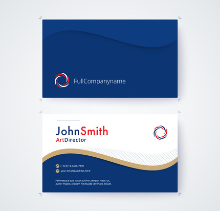 Business card template for commercial design on white background.のイラスト素材