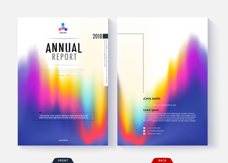 Annual report cover template collection design for business document page and book.のイラスト素材