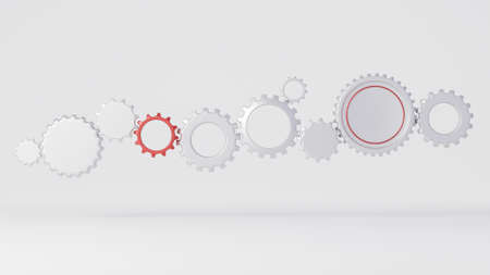 Gear and cog background. 3D Renderingの写真素材