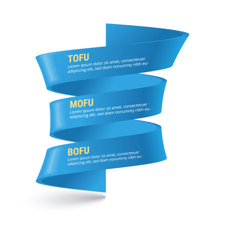 Vector blue ribbon banners. Infographic design elements for business presentations or information banner.のイラスト素材