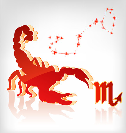 scorpion zodiac astrology icon for horoscope - vector illustrationのイラスト素材