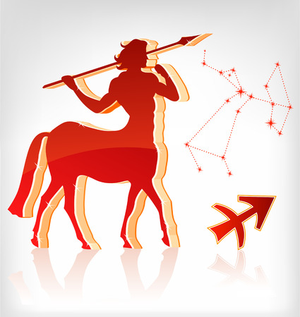 Shooter zodiac astrology icon for horoscope - vector illustrationのイラスト素材