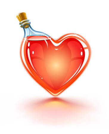 full bottle in form of shape with red liquid - vector illustrationのイラスト素材