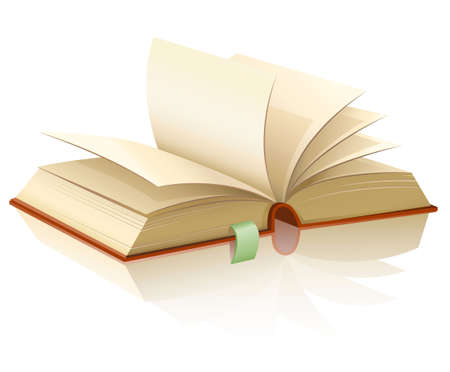 open book with empty pages illustration isolated on white backgroundのイラスト素材