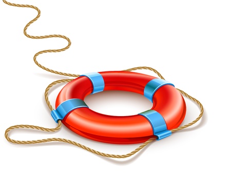 rescue ring for quick help isolated on white background.のイラスト素材