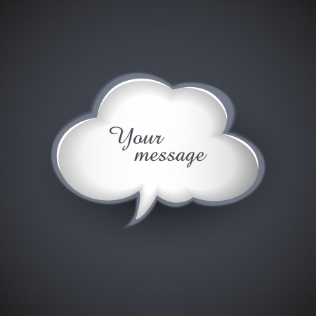 cloud template for text message  のイラスト素材