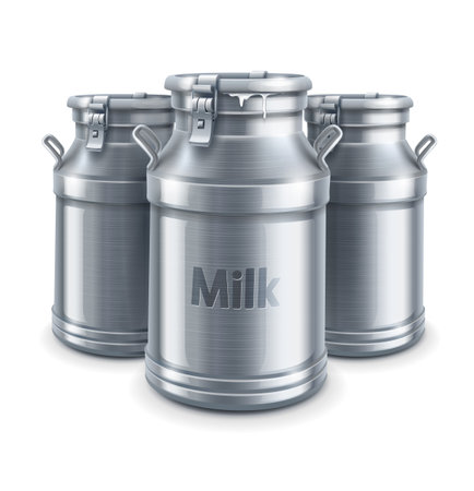 can container for milk isolated on white background  のイラスト素材