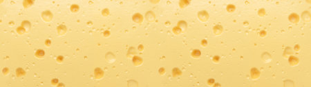 Cheese with holes. Seamless horizontal texture. Food Pattern. 3D illustrationの写真素材