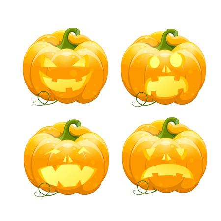Pumpkin vector illustration setのイラスト素材