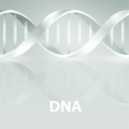 Dna. 3d stile, vector illustration, isolated on gray backgroundのイラスト素材