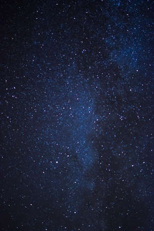 Starry sky with milky way. Night sky in Spain with stars and milky way.の写真素材