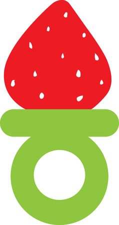 Strawberry pacifier.のイラスト素材