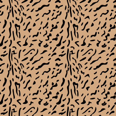 Vector seamless pattern of lynx cat skin. Background design, textile decoration, animalistic print.のイラスト素材