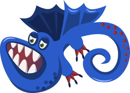 Vector cartoon cute dragon. monster Dinosaur. vector illustrationのイラスト素材