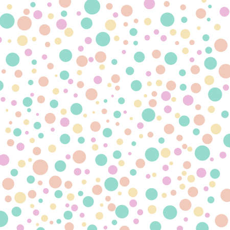 Multicolored rounded confetti background circle bubble template for holiday design, invitation, pParty, birthday, banner vector illustrationのイラスト素材