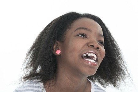 Portrait of a young columbian little girl.