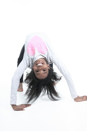 Portrait of a young columbian little girl.の写真素材