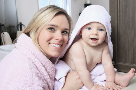 A daughter and mother are happy togetherの写真素材