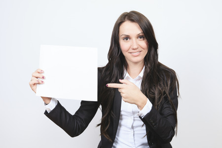 A business woman, isolated on white backgroundの写真素材
